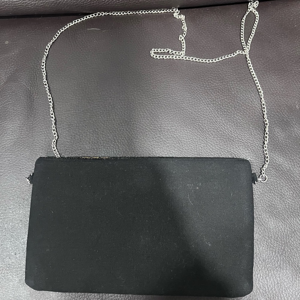 Floral Beaded Clutch with Chain Strap - Picture 2 of 3